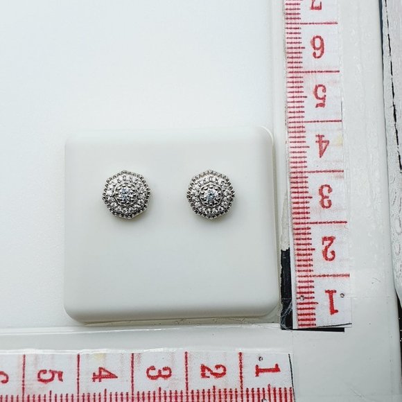 "925 Sterling Silver Plated CZ Earrings, EVBRS417 - Picture 10 of 10
